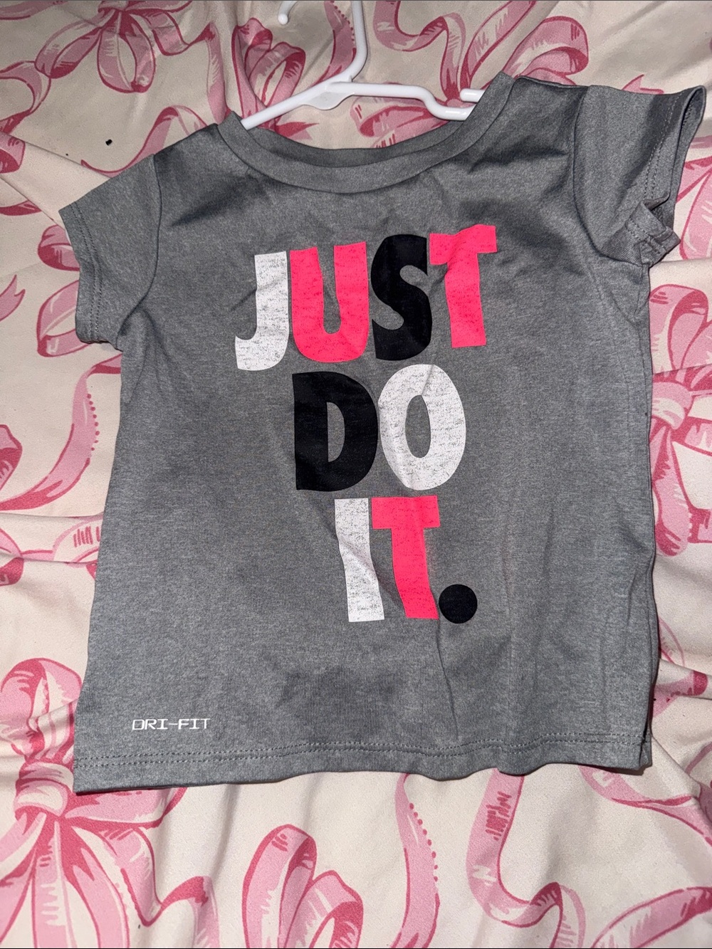 Nike Dri-FIT Kids' Gray 'Just Do It.' Tee